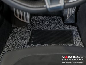 Alfa Romeo Giulia Floor Mats - All Weather - Soft Touch PVC Loop - Front + Rear - Grey/ Black - RWD